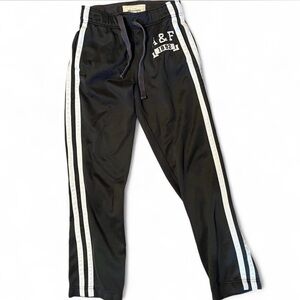 Abercrombie & Fitch Black Joggers with White Accents